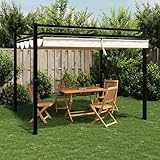 Gartenpavillon mit ausziehbarem Dach Creme 3x3 m Aluminium, Xichuzi Faltpavillon, Pergola, Partyzelt, Standmarkise, Sonnenzelt, Garten Pavillion, Grillpavillon - 4003968
