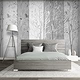 XLMING Vintage Holzplatte Baum Pflanze Relief 3D Tapete Wohnzimmer Sofa Schlafzimmer Esszimmer Home Dekoration Wand-250cm×170cm