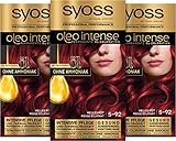 Syoss Oleo Intense Öl-Coloration 5-92 Helles Rot (115 ml), dauerhafte Haarfarbe mit pflegendem Öl, Coloration ohne Ammoniak
