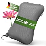 SilverRack Premium Badewannenkissen Grau - Badekissen für Badewanne - Kissen Badewanne mit Saugnäpfen - Nackenkissen als Nacken- & Whirlpool Kopfstütze - Badewannen Zubehör - Bath Pillow Spa