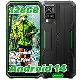 Blackview BV4800 Pro Outdoor Handy Android 14, 12GB+128GB/2TB TF, Corning Gorilla 6.56' HD+, Outdoor Smartphone, IP69K Buastellenhandy 4G Dual SIM,16MP+8MP, NFC/Face ID/OTG/GPS/Fingerabdruck