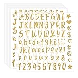 10 Blätter Glitzer Buchstaben Aufkleber, Selbstklebenden Buchstaben Und Zahlen Sticker, Glitzer Selbstklebend Aufkleber Buchstaben Für Hochzeitseinladung, Briefkasten DIY, Scrapbooking Und Mehr