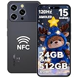 OUKITEL P1 Pro Android 15 Smartphone Ohne Vertrag - 24GB+512GB/2TB Handy, 6.7' FHD+ AMOLED Smartphone, 50MP+32MP, 5150mAh Simlockfreie Handys, Dual SIM Fingerabdruck/Face ID/NFC/GPS/OTG - Schwarz