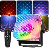 Tomshine LED Partylicht & Nachtlicht 2-in-1, Musikgesteuertes Discolicht mit Stroboskop-Effekt, 3 Lichtfarben & Timer, Fernbedienung & 2M USB-Kabel für Familienparty KTV Geburtstag Weihnachten