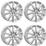 4x AUTEC Felgen Alufelgen SKANDIC 7.5x18 ET49 5x108 Brillantsilber kompatibel mit Peugeot 508 3008 Partner 5008