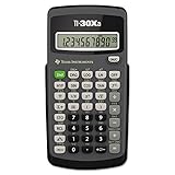 Texas Instruments TI-30XA Schulrechner (Einzeiliges, 10-stelliges Display, Batteriebetrieb) Grau Schwarz