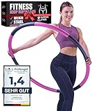 SummerFan Hula Hoop Reifen für Anfänger ohne Wellen und Noppen [1kg bis 1,5kg, 75-100 cm, 6-8 Segmente] - Hullahub Fitness Sport für Erwachsene zum abnehmen