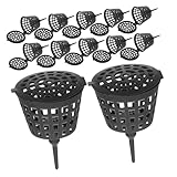 Yardwe Packung Mit 100 Stück Düngerhalter Pflanzendüngerkorb Dünger für Blumenkörbe Blumendüngertopf Düngergitterkörbe Gartenwerkzeug Düngemittelbehälter Düngerkörbe Düngerbehälter Black