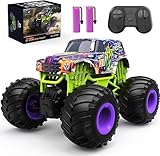 DEERC Ferngesteuertes Auto 1:16, Monster Trucks 2,4 GHz Off-Road Crawler mit Großen Reifen, 2 Akkus 40 Spielzeit, Ferngesteuerte Fahrzeuge Geschenke für Jungen und Mädchen, Kinder ab 8 Jahren