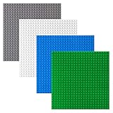 shineFinder 4 Platten-Set Bauplatte Kompatibel mit Lego, 19.2 * 19.2cm, Grundplatte mit 24x24Noppen,Konstruktionsspielzeug für Kinder (4 Stück)