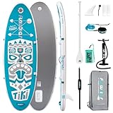 FunWater Aufblasbares Stand Up Paddle Board für Kinder Surfboard SUP Komplettes Paddleboard Zubehör Verstellbares Paddel, Pumpe, ISUP Reiserucksack, Leine, Wasserdichte Tasche, Paddleboard für Erwachs