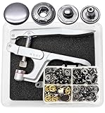 RERI Druckknöpfe mit Zange 40set 15mm Schwarz Metall Druckknöpfe für Lederhandwerksjacke Handtasche Brieftasche DIY Kleidung Lederhandwerks