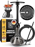 M. ROSENFELD Wasserpfeife Komplett XXL - 75cm Hookah mit Steckbowl, innovativem Ausblassystem, Closed Chamber, Edelstahl Tauchrohr Kaminkopf Schlauch & Premium Zubehör