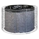 bellissa ‎‎95560 – Bausatz Wasserfass 750 l Füllvolumen – Garten DIY-Kit mit Gabionen, Folie und Vlies – rund 130x80 cm