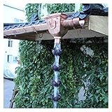 Funktional und dekorativ für Dachrinnen-Fallrohre 2.6M Regenketten for Dachrinnen for schweren Regen Reine Kupfer Regenfänger Kette for Downspouts Tempel Szenische Wasserumleitung Kette Haus und Garte