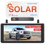 AUTO-VOX 7.2' DVR Portable Solar Rückfahrkamera Kabellos : 2Min Schnellinstallation, 1080P HD, IP69K Wasserdicht Rückfahrkamera Funk für Auto, LKW, Wohnmobil, Anhänger