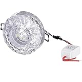 GLOGLOW LED-Deckeneinbauleuchte, Spotlicht mit Hoher Helligkeit, Heimdekoration, Warmes Licht, 3 W, Modische LED-Deckeneinbauleuchte, Beleuchtungskörper, Lampe für Zuhause, Flur,