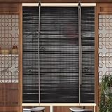 Eiauiuo Natürliche Bambusrollo Jalousien Bambusvorhang Bambus Rollo für Türen und Fenster Blickdicht Fensterrollo Seitenzugrollo Sonnenschutz Sichtschutz Dekorativ Raffrollo für Terrasse Garten Balkon