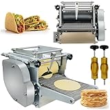 Kommerzieller automatischer Tortilla-Maker, antihaftbeschichteter Mexiko-Mais-Tortilla-Maker, Tortilla-Presse-Maker, wird mit zwei Formen geliefert,4'+7'