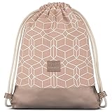 Johnny Urban Turnbeutel Hipster Noah Baumwoll Gymsack Gym Bag Beutel Sportbeutel Rucksack für Damen & Herren mit Innentasche - Aus robuster Baumwolle und veganem Leder
