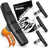 LOEVELOSI V-Brake Bremsbeläge Fahrrad 2 Paar Fahrrad Bremsbacken 60 mm für V-Bremse U-Bremse 4 Stück Fahrradbremse Bremsschuh Set Vorne und Hinten Fahrrad-Bremsbacken Bremsklötze Fahrrad-Bremse