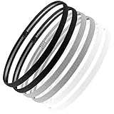 6 Stück Haarband für Herren, Elastische Sport Haarband für Jungs, Jungen, Männer und Damen - Rutschfest und Dünn für Yoga, Fußball, Joggen