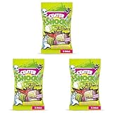 Center Shock Sour Mix, 1 Packung mit 11 extra-sauren Kaugummis, Mit Füllung + ohne Farbstoffe, perfekt für Halloween (Packung mit 3)