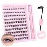 Parriparri Wimpern Extensions 120pcs Individual Lash Extension Set With Bond und Seal DIY Cluster Wimpern Einzelne Wimpernverlängerung Mit Kleber Individuelle Wimpern Natürlich