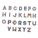 SHINEOFI 26St Strass-Alphabet-Perlen Kit zur Herstellung von Charm-Armbändern Bausatz personalised personifizierte schmuck schlüsselanhänger anhänger charme selber machen