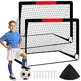 CATCHLUCK Fußballtor Kinder Fussballtor Pop Up Fussballtore für Kinder Garten 2er Set Fussball Tor Outdoor Fussballtor mit Tragetasche