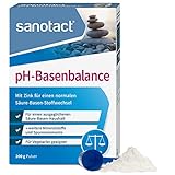 sanotact pH-Basenbalance Pulver • 200g Basenpulver zum Einnehmen • Entsäuerungskur mit Mineralien & Spurelementen • Basenpulver für normalen Säure-Basen-Stoffwechsel