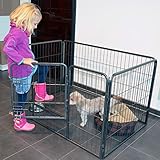zooprinz erstklassiges Freilaufgehege (Hundezaun) Dog Run - ideal für Welpen und große Hunde - Besonders stabiles Gitter - perfekt für drinnen und draußen - 4 Modelle zur Wahl, 70,5 cm