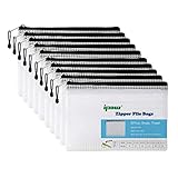 10 Pack Dokumententasche A5 mit Reißverschluss, Ipow Dokumentenmappe Reißverschlussbeutel Mesh Zipper Set für Datei, Papier, Dokumenten, Kosmetika und Reiseutensilien