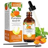 Bio Kürbiskernöl für Haarwachstum, Pumpkin Seed Oil for Haare, 60ml kürbiskernöl haare 100% reines kalt gepresst, Hilfe Wachstum für Augenbrauen,Feuchtigkeitsspendende Kopfhaut, pumpkin seed oil hair