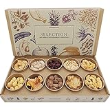 Genussportrait BIO Nüsse Trockenfrüchte Selection 285g - 10 Sorten Handverlesen Geröstet-Gesalzen - Nussmischung Geschenk, Edel Nussmix mit Pistazien, Macadamianüsse, Cashewkerne & Co