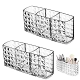 Make Up Pinsel Aufbewahrung, Acryl Schmink Aufbewahrung Transparent, Schmink Organizer für Pinsel Eyeliners Lippenstift Schminktisch Zubehör Aufbewahrung Es Kann Such Stiftehalter (Fächern)