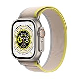 Apple Watch Ultra (GPS + Cellular, 49mm) Smartwatch - Titangehäuse, Trail Loop Gelb/Beige - S/M. Fitnesstracker, präzisesGPS, Aktionstaste, extra Lange Batterielaufzeit, helleres Retina Display