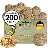 Eggersmann volaris Meisenknödel ohne Netz 200 Stück 18 kg MEISENkugel | Körnerkugel für Wildvögel | Nährstoffreiches Ganzjahresfutter für alle Vogelarten | Vogelknödel