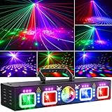 Ehaho Discolicht Partylicht L2700A, Musikgesteuert DJ Disco Licht mit DMX 512, Stroboskop Lichteffekte Partylicht Mit Fernbedienung für Weihnachten Familie Die Party Fest Der Klub Geburtstag Hochzeit
