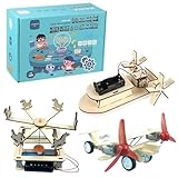 3-teiliges Kinder-Experimentierset, Experimente für Kinder ab 8 Jahren, Elektronikbaukasten Experimentierkasten Elektrobaukasten Holzbaukasten Junge Spielzeug Geschenk