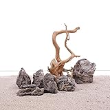 AquaOne Aquarium Natursteine Wurzel Mini Landschaft Moorkienwurzel Set W1 Gr.M Deko Aquascaping