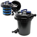 Wiltec CPF-250 Druckteichfilter 10.000 l/h / 11 W UVC Einheit, Teichdruckfilter für Teiche bis 10.000 Liter, Teichklärer, Filteranlage