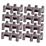 ifundom 8 Stück Teiliges Miniatur holzbrücke Langlebigem Harz Kleine Handgefertigte Gartenbrücke für DIY mikrolandschaften Stilvolle Dekoration für Balkon Terrasse und Feengarten