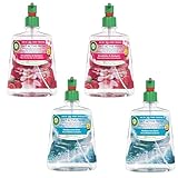 Air Wick Active Fresh Wasserbasiertes Automatisches Duftspray Nachfüller SET 2x 228ml Kirschblüte & Himbeere & 2x228ml Mediterrane Brise