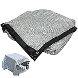 Sonnensegel Schattentuch 79x118 Zoll 85% UV-Schutz Sonnensegel aus Aluminiumfolie mit Ösen reflektierender wärmeisolierter Sonnenschutz für den Außenbereich Terrasse
