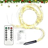 demaxiyad Weihnachtsgirlanden – Wasserfallende LED-Lichterketten | Weihnachtsbaum-Feenlichter mit 8 Modi – für Innen Außen Wohnzimmer Party Treppe Garten Tür Eingang Gang