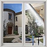 Volcanics Einweg-Fenster-Sichtschutzfolie, mit Installationswerkzeugen, 80 x 205 cm, Sonnenblockierung, Fenster-Tönungsfolie für Zuhause, Wärmeregulierung, Spiegel-Tönungsfolie, statische Haftung