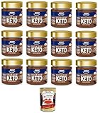 Enervit Protein Cream Keto – Haselnuss-Kakao-Creme, -70% Zucker, Proteinaufstrich mit Haselnüssen & Kakao, Glutenfrei, Ohne Palmöl, Ideal fürs Frühstück & Keto-Diät, 12x180 gg+ Italian Gourmet polpa