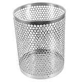 KITANDOVE Mülleimer aus Edelstahl Mülleimer im Badezimmer Müllaufbewahrung kann küchenabfalleimer kitchen bin Mülleimer für die Küche abfalleimer aus edelstahl Rostfreier Stahl Silver