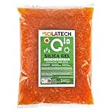 ISOLATECH Silica Gel regenerierbar Trockenmittel auch als Filament Trockner geeignet orange 900g Beutel Silicagel Kugeln als Kieselgel Silikagel Entfeuchter
